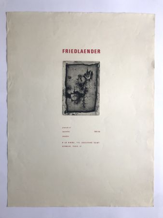 Cartel Friedlaender - La Hune