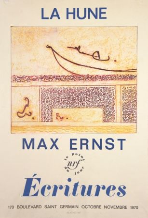 Litografía Ernst - La Hune  Ecritures