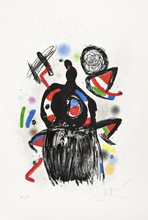 Litografía Miró - La Jeteuse de sorts 