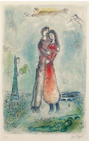 Litografía Chagall - La Joie