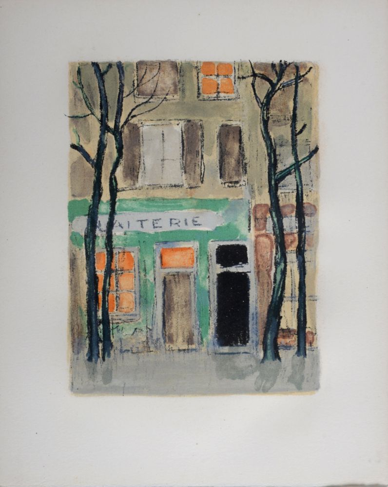 Litografía Van Dongen - La Laiterie de la Place du Tertre, 1949