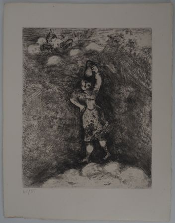 Grabado Chagall - La laitière (La laitière et le pot au lait)