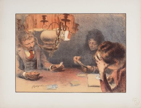 Litografía Guiguet - La Lampe, 1898