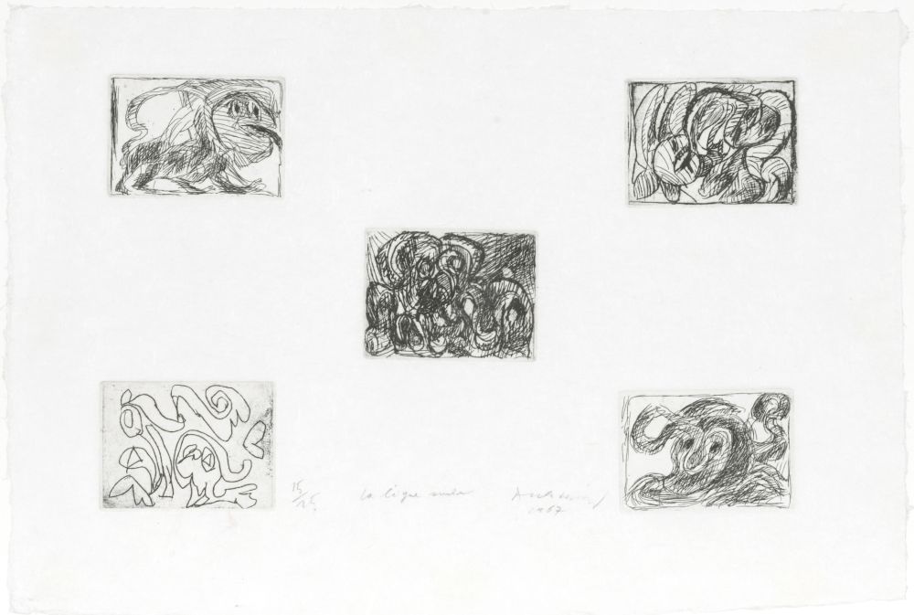 Aguafuerte Alechinsky - La ligne seule