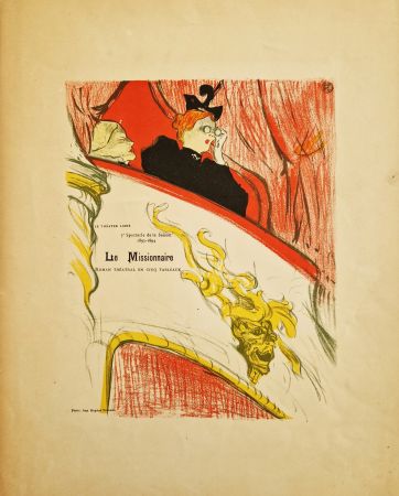 Litografía Toulouse-Lautrec - La Loge au mascaron doré