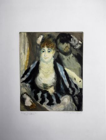 Aguatinta Renoir - LA LOGE (d'après Pierre-Auguste Renoir, gravé par Jacques Villon) 