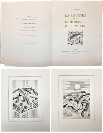 Libro Ilustrado Hasegawa - LA LÉGENDE DE LA DEMOISELLE DE LUMIÈRE. 46 gravures originales de Kiyoshi Hasegawa (1933).