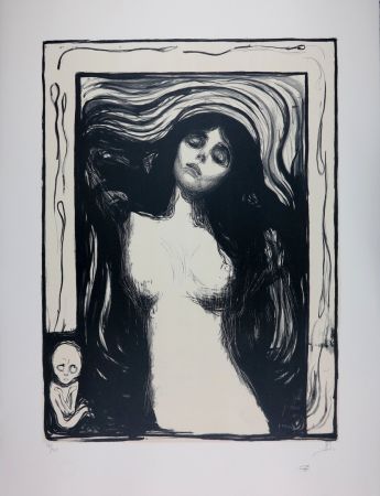 Litografía Munch - LA MADONE / MADONNA - 1895