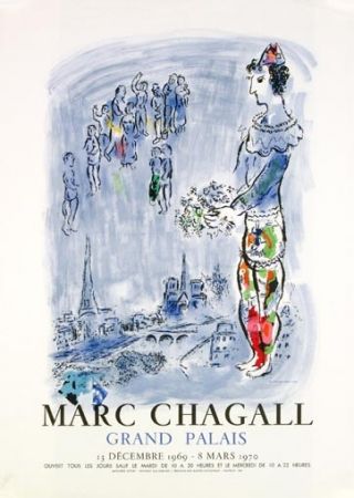 Litografía Chagall - La Magicien de Paris