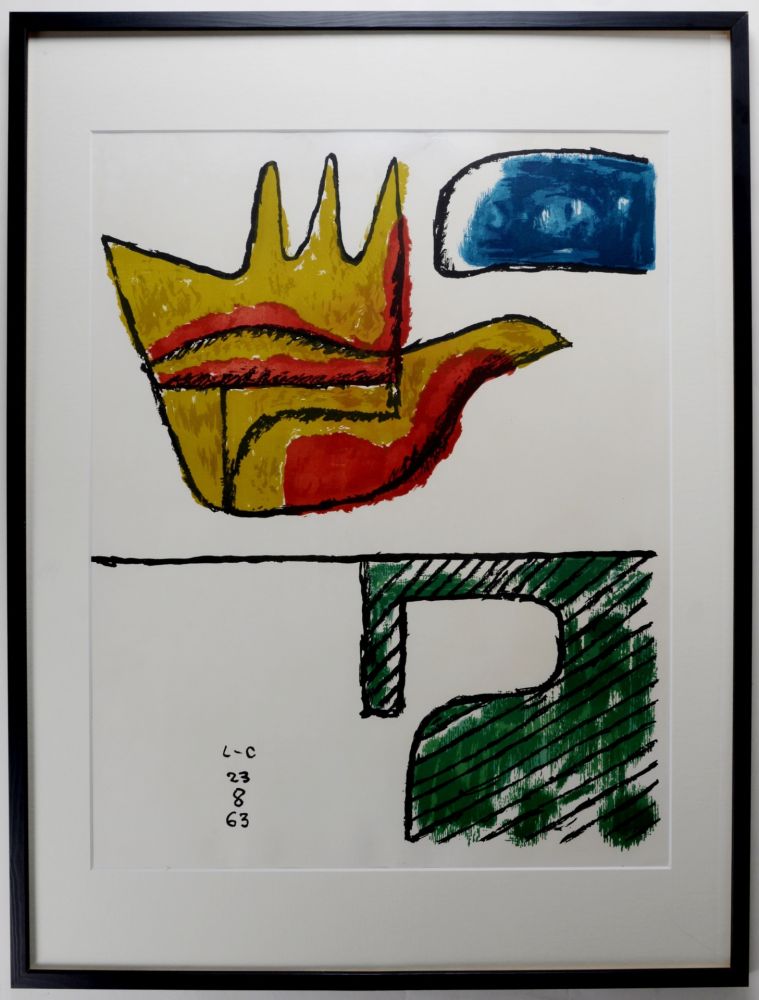 Litografía Le Corbusier - La Main ouverte, 1963 - Encadrée