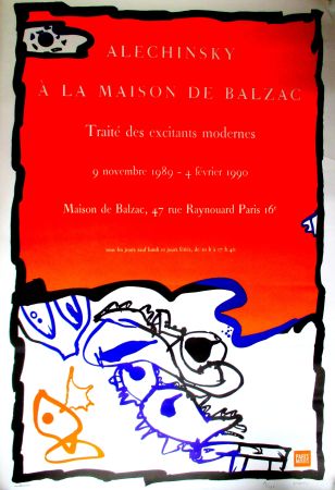 Litografía Alechinsky - La Maison de Balzac