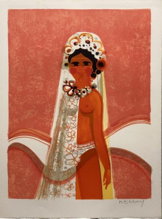 Litografía Menguy - La mariée I