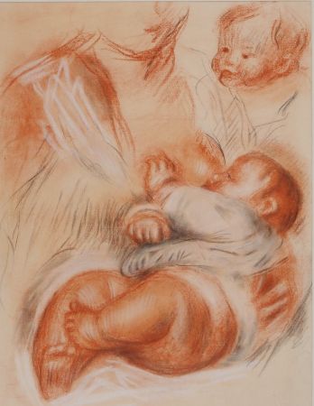 Litografía Renoir - La maternité
