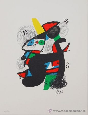 Litografía Miró - La Melodie Acide 