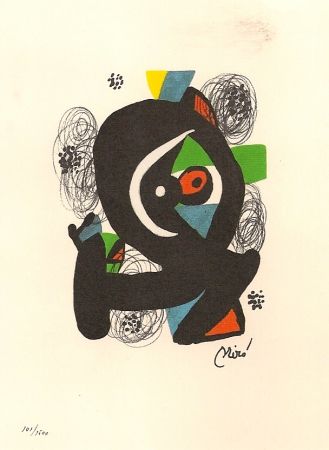 Litografía Miró - La Melodie Acide 