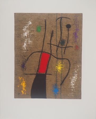 Litografía Miró - La musicienne