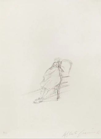 Litografía Giacometti - La Mère de l’artiste assise III