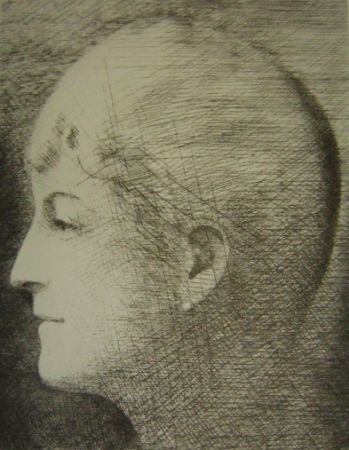 Grabado Marcoussis - La mère de l'artiste en 1900