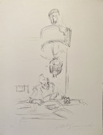 Litografía Giacometti - La mère de l'artiste lisant sous la lampe à Stampa III