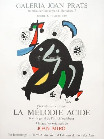 Litografía Miró - La mélodie acide