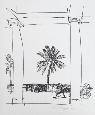 Litografía Dufy - La Palais de la Méditerranée