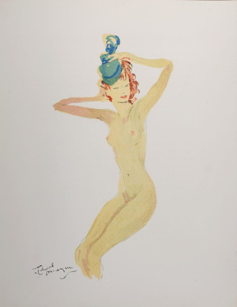 Litografía Domergue - La Parisienne : Elvire, 1956