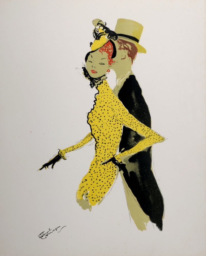 Litografía Domergue - La Parisienne : La belle Hélène, 1956