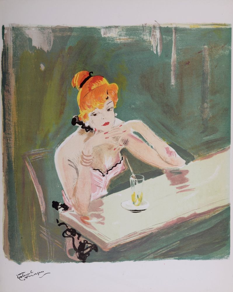 Litografía Domergue - La Parisienne : Mauricette, 1956