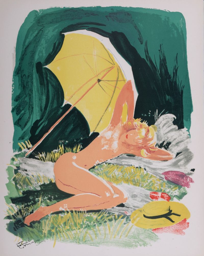 Litografía Domergue - La Parisienne : Starlette, 1956