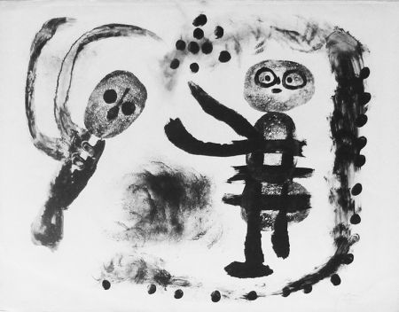 Litografía Miró - La petite fille au bois