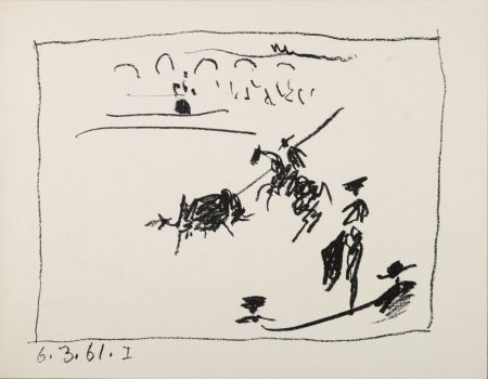 Litografía Picasso - La pique, 1961