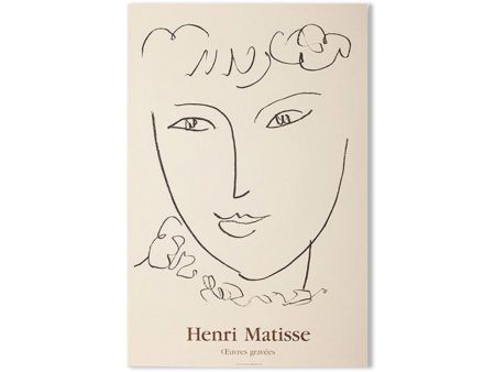 Litografía Matisse - LA POMPADOUR. Affiche en lithographie pour l'exposition de 1951.