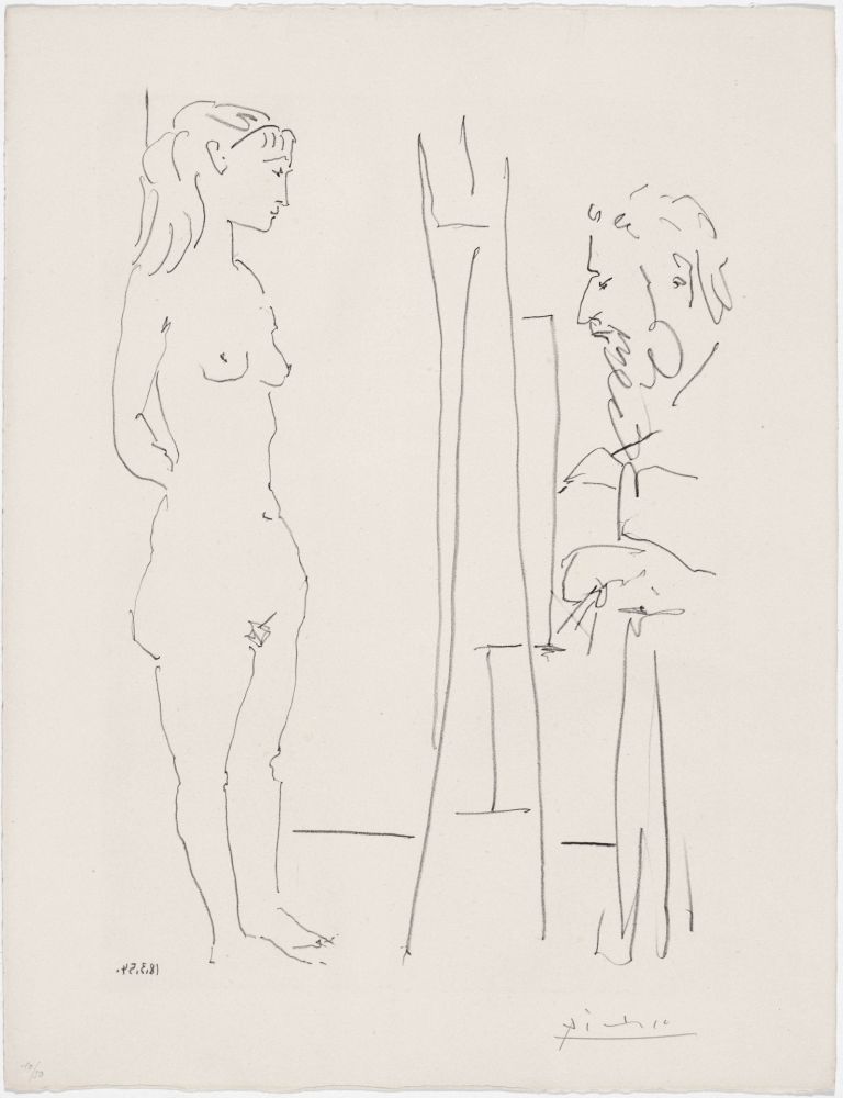 Litografía Picasso - La Pose Nue