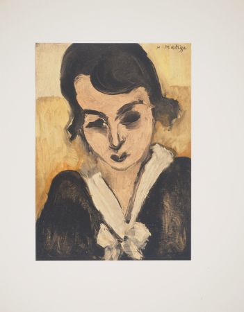 Litografía Matisse - La robe au col blanc
