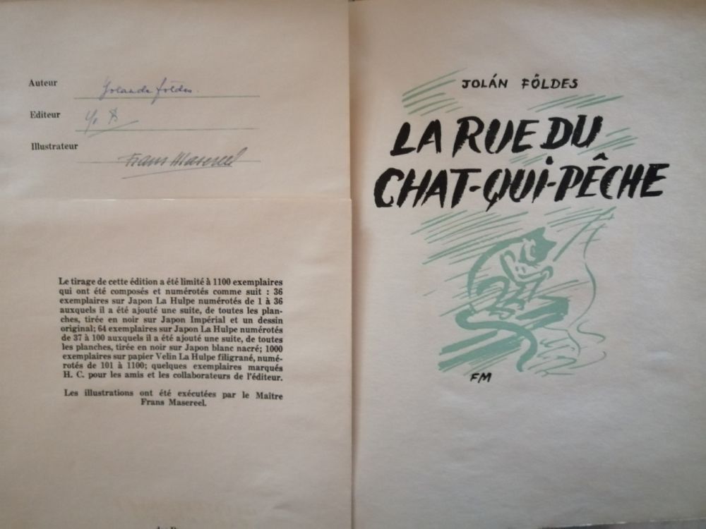 Libro Ilustrado Masereel - La Rue du Chat-qui-pêche 