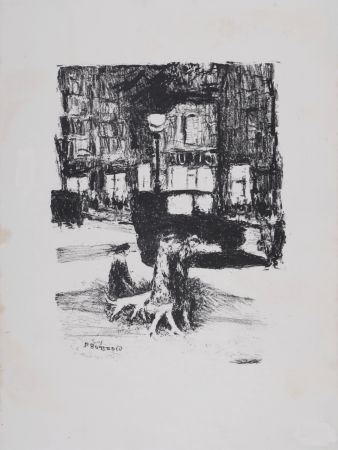 Litografía Bonnard - La Rue (Paris), 1927