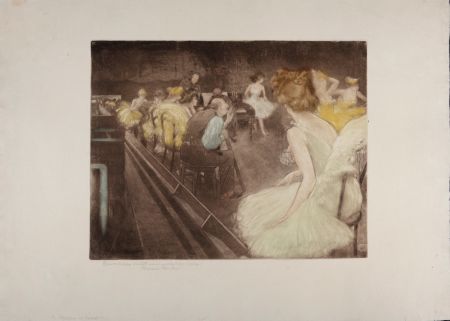 Aguafuerte Y Aguatinta Ranft - La répétition de ballet, c. 1900