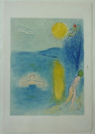 Litografía Chagall - La saison d' été  (Daphnis et Cloé)