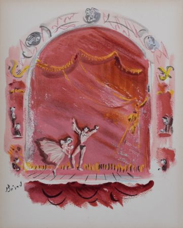 Litografía Berard - La Scène de Ballet