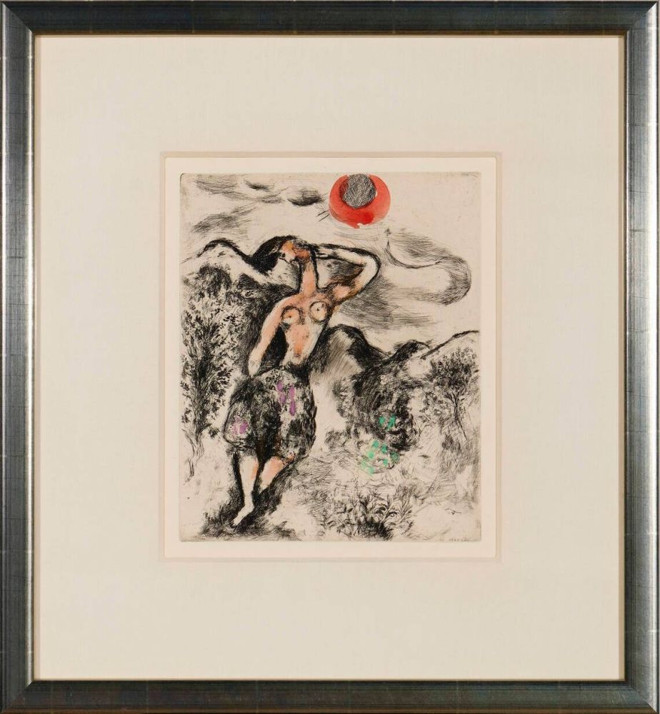 Aguafuerte Chagall - La Souris Metamorphosée en Fille (The Mouse Transformed into a Girl)