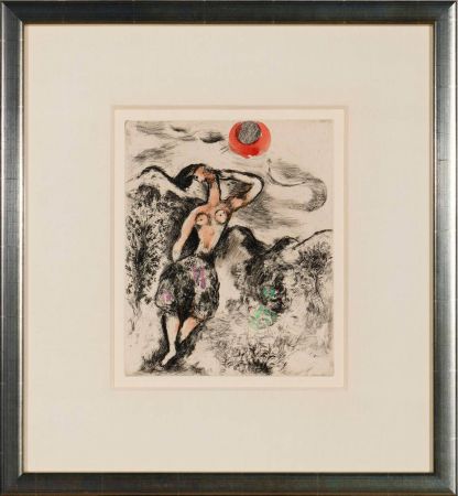 Aguafuerte Chagall - La Souris Metamorphosée en Fille (The Mouse Transformed into a Girl)