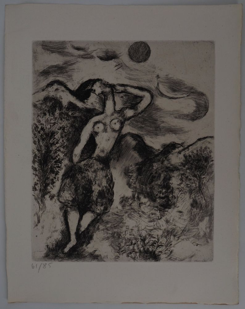 Grabado Chagall - La souris métamorphosée en fille