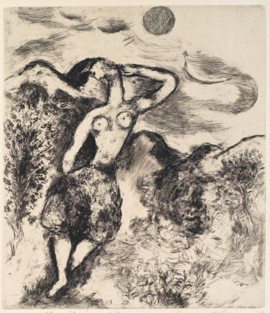 Aguafuerte Y Aguatinta Chagall - La souris métamorphosée en fille