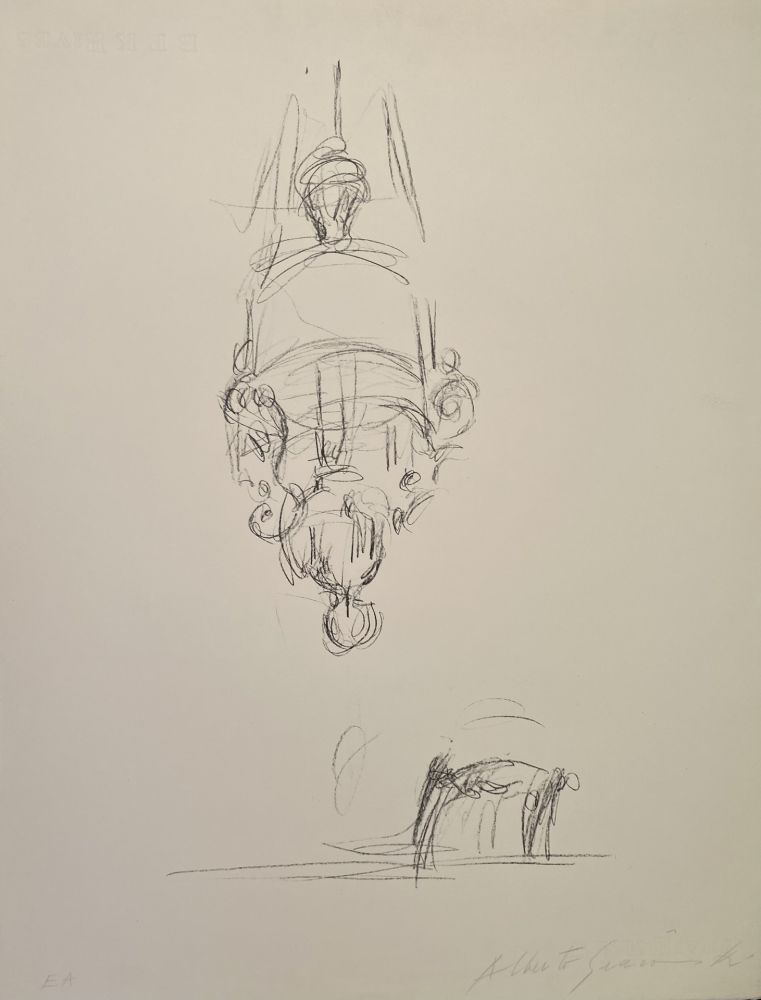 Litografía Giacometti - La suspension