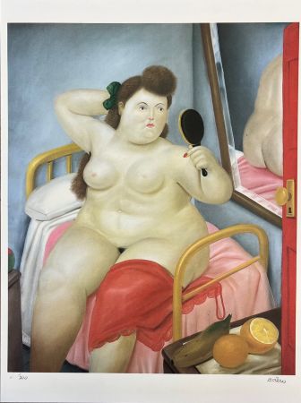 Litografía Botero - La Toilette