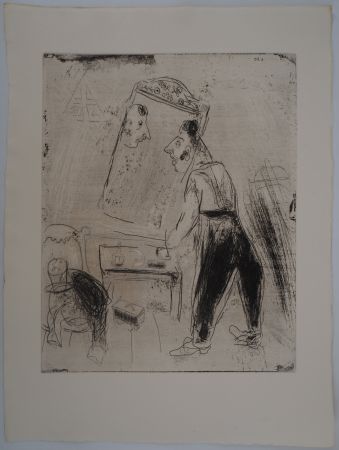 Grabado Chagall - La toilette de Tchitchikov