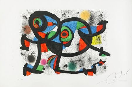 Litografía Miró - La Triple Roue I