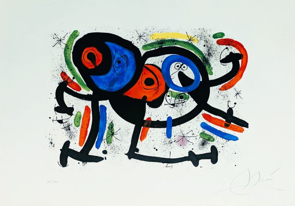 Litografía Miró - La Triple Roue II 