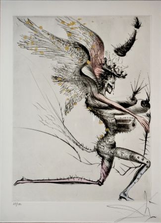 Grabado Dali - La Venus aux Fourrures The Winged Demon