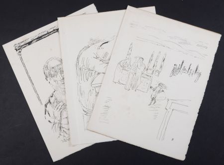 Litografía Bonnard - La vie de Sainte Monique #11, 1930 - Set of 3 lithographs